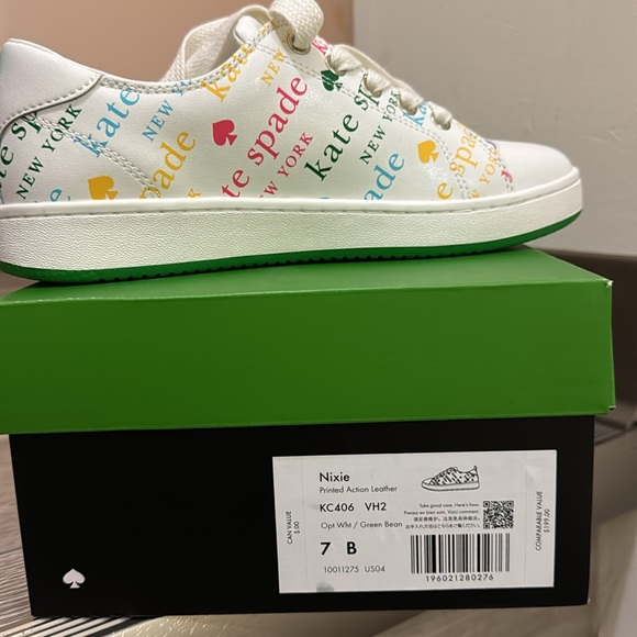 Brandnew Kate Spade Nixie Printed Action Leather Sneakers - Picture 4 of 5